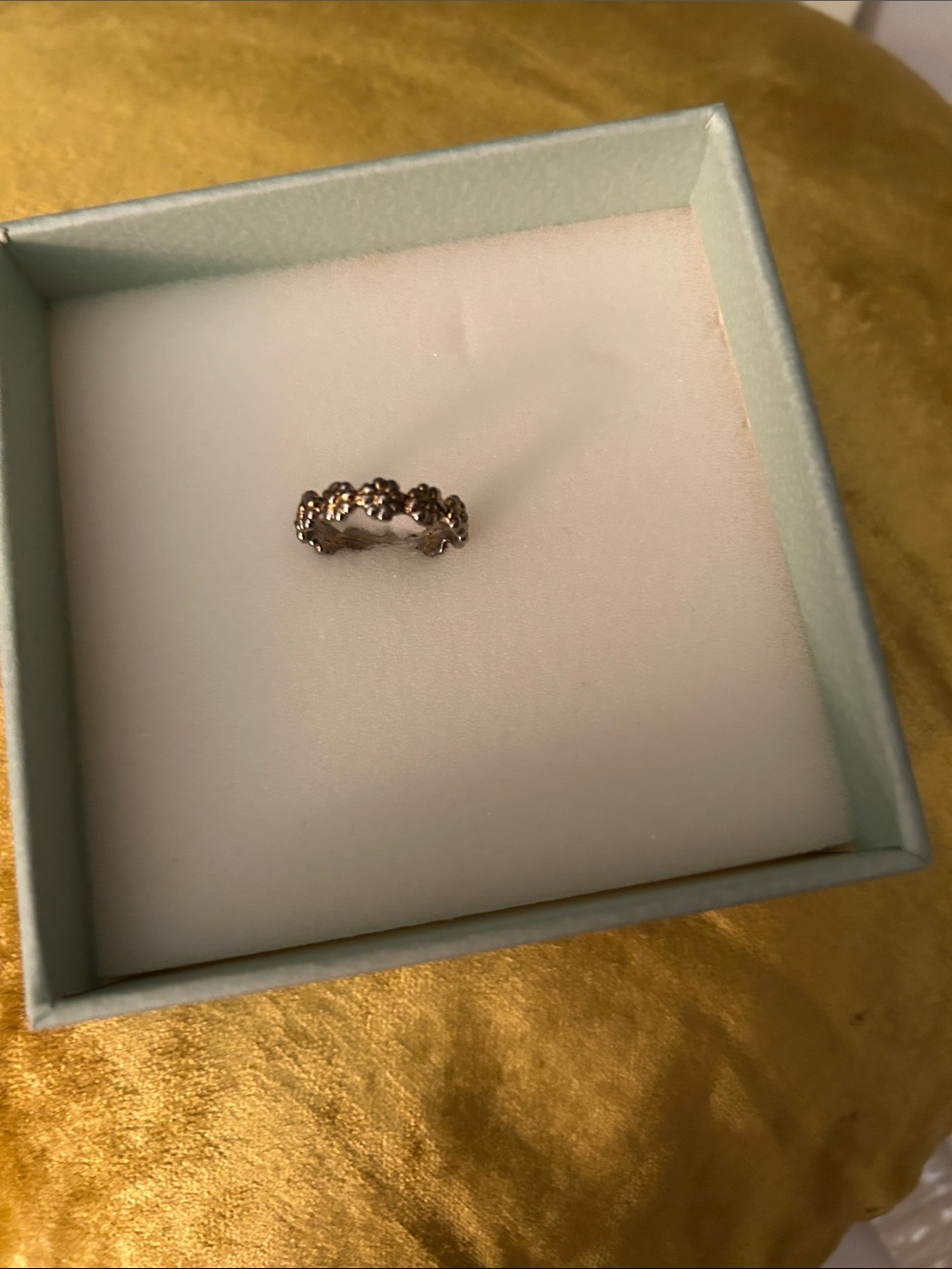 Delicate Floral Toe Ring in Rose Gold